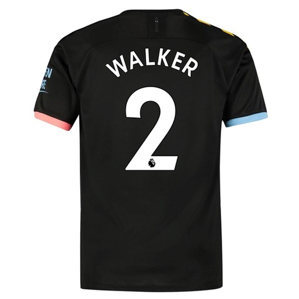 Camiseta Manchester City NO.2 Walker 2ª 2019 2020 Negro